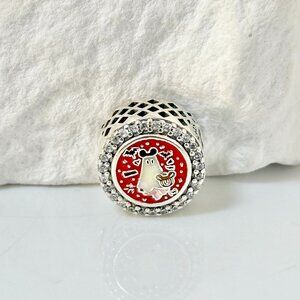 Pandora Ghost Pumpkin mickey Bead Charm S925 Silver Charm